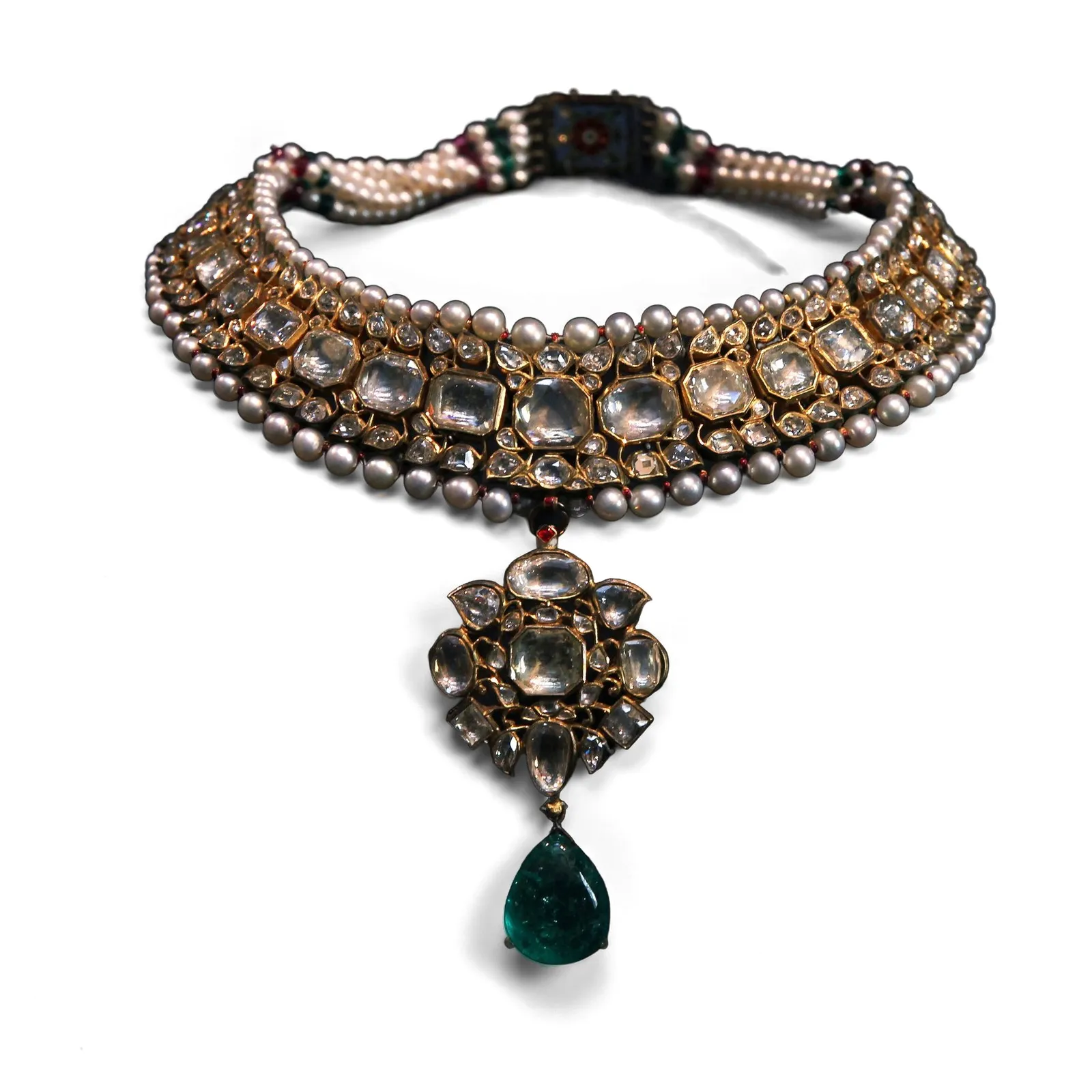 Kundan and polki choker, Marketplace White
